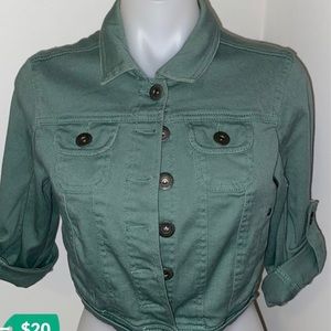 Women’s small mid waist jean jacket